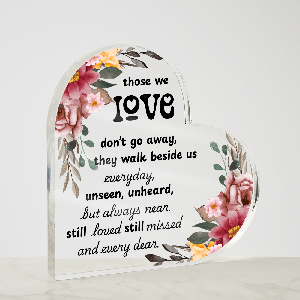 Emotional Gift of Love – Beautiful Message to Touch Their Heart | Heart Shaped Acrylic Plaque
