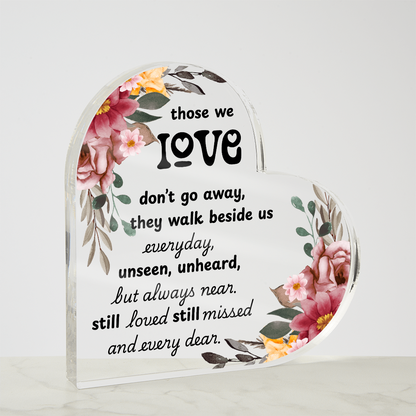 Emotional Gift of Love – Beautiful Message to Touch Their Heart | Heart Shaped Acrylic Plaque