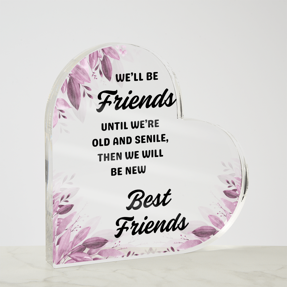 With Love, From One Friend to Another | Heart Shaped Acrylic Gift