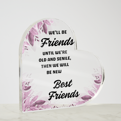 With Love, From One Friend to Another | Heart Shaped Acrylic Gift