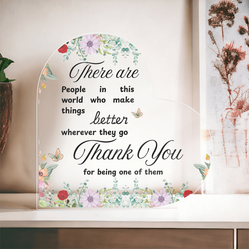 Heartfelt Thanks: A Gift for You | Heart Shaped Acrylic Gift