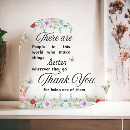 Heartfelt Thanks: A Gift for You | Heart Shaped Acrylic Gift