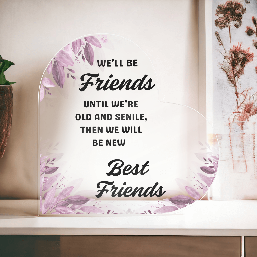 With Love, From One Friend to Another | Heart Shaped Acrylic Gift