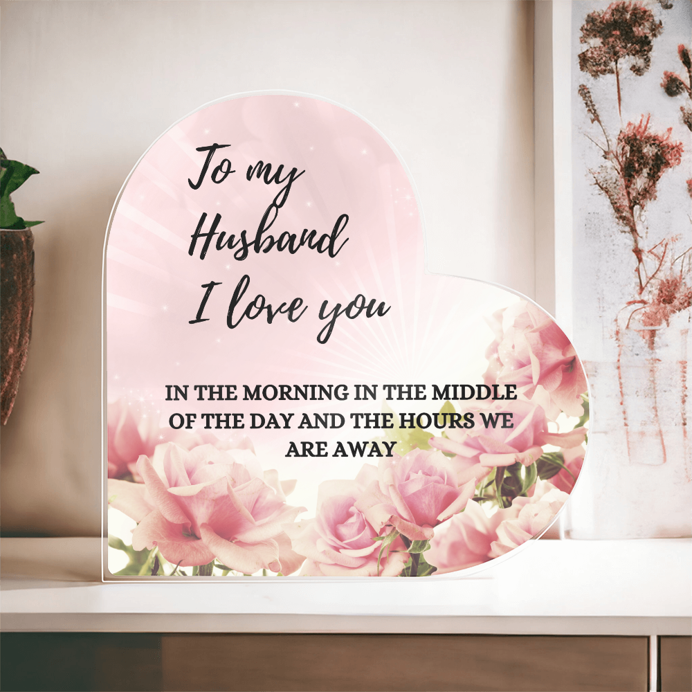 Heartfelt Love Notes for Husband: The Perfect Romantic Gift Idea | Heart Shaped Acrylic Gift