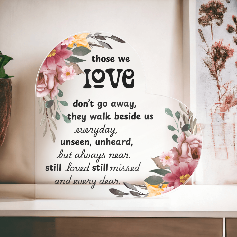 Emotional Gift of Love – Beautiful Message to Touch Their Heart | Heart Shaped Acrylic Plaque