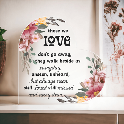 Emotional Gift of Love – Beautiful Message to Touch Their Heart | Heart Shaped Acrylic Plaque
