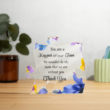 Corporate Team Gift with Motivational Message – Inspire Hard Work and Positivity | Printed Acrylic Puzzle Plaque