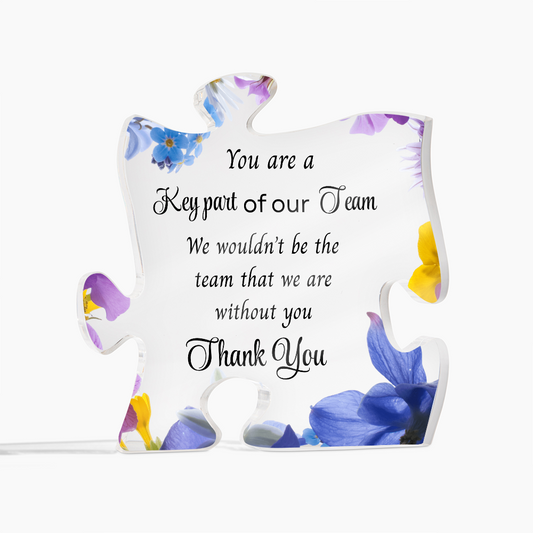 Corporate Team Gift with Motivational Message – Inspire Hard Work and Positivity | Printed Acrylic Puzzle Plaque