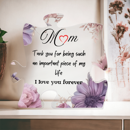 Sentimental Mom Gifts: The Perfect Present with a Heartfelt Message | Acrylic Puzzle Gift