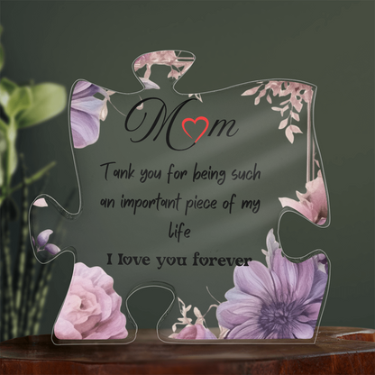 Sentimental Mom Gifts: The Perfect Present with a Heartfelt Message | Acrylic Puzzle Gift
