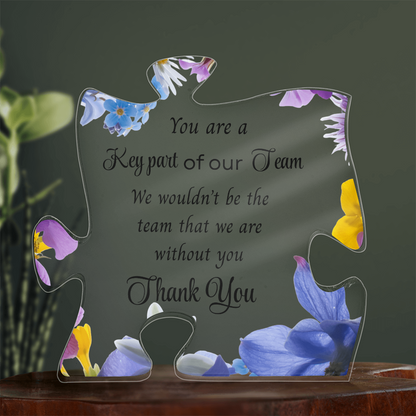 Corporate Team Gift with Motivational Message – Inspire Hard Work and Positivity | Printed Acrylic Puzzle Plaque