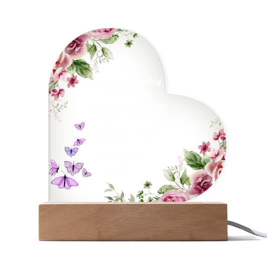 Heartfelt Gift for Nana – Loving Message to Make Her Feel Special | Heart Acrylic Plaque