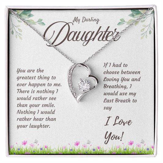 Daughter Necklace with Love Message – Sentimental Gift from Mom or Dad | Perfect Birthday or Christmas Jewelry