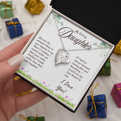 Daughter Necklace with Love Message – Sentimental Gift from Mom or Dad | Perfect Birthday or Christmas Jewelry