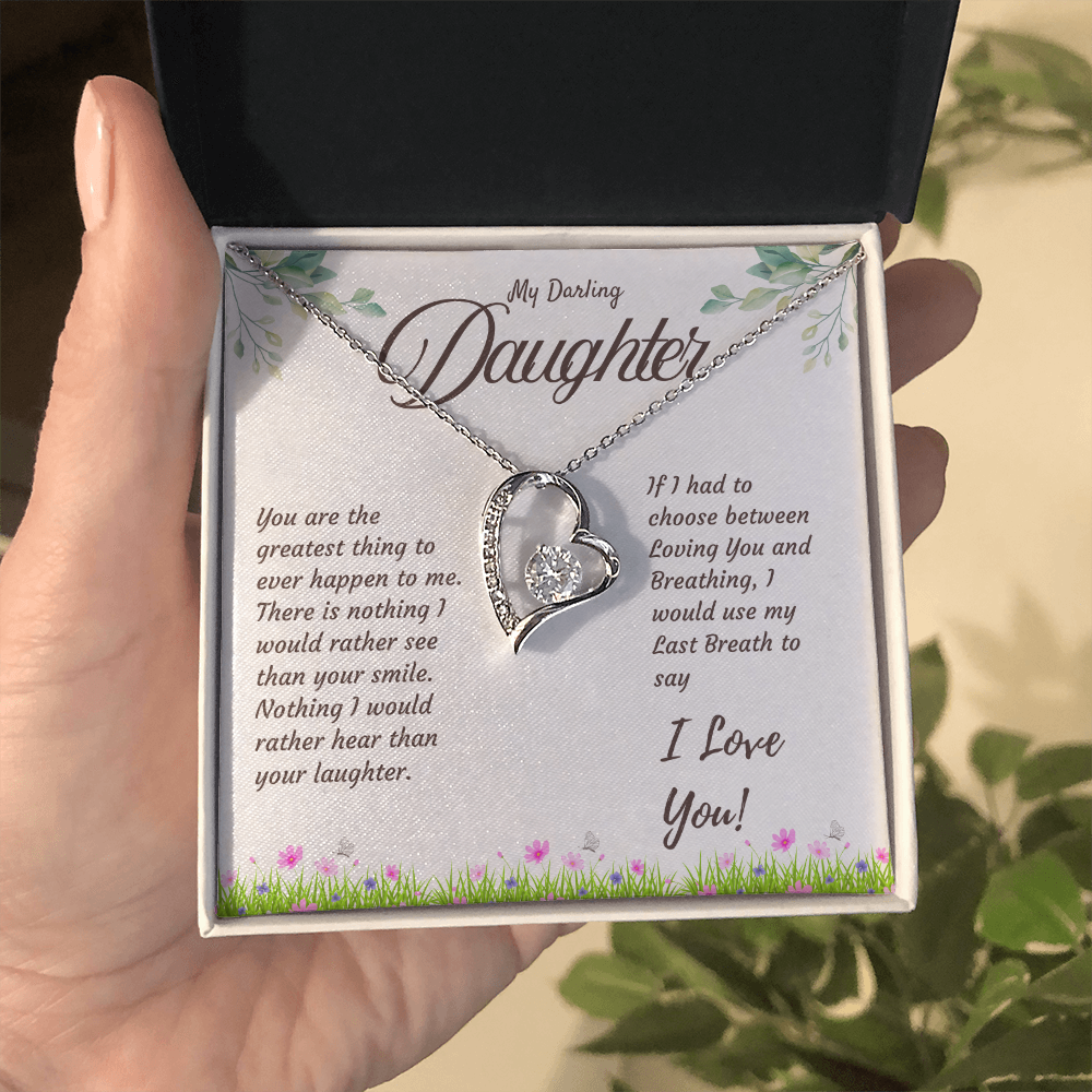 Daughter Necklace with Love Message – Sentimental Gift from Mom or Dad | Perfect Birthday or Christmas Jewelry