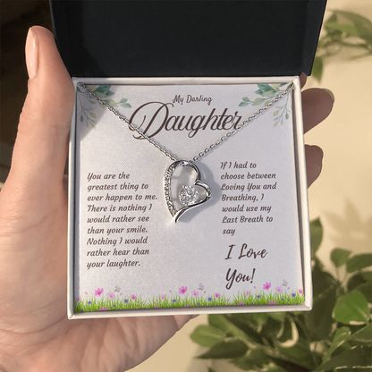 Daughter Necklace with Love Message – Sentimental Gift from Mom or Dad | Perfect Birthday or Christmas Jewelry
