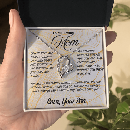 Sentimental Necklace Gift for Mom – Beautiful Jewelry with Heartfelt Love Message Card