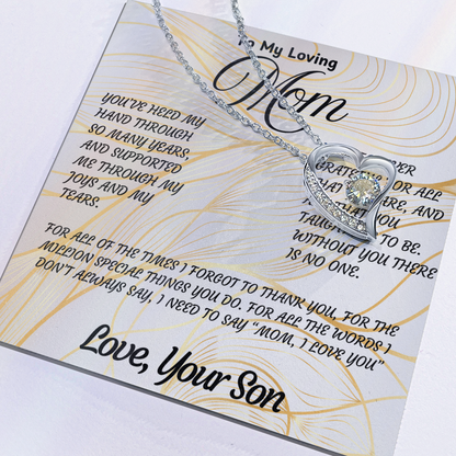 Sentimental Necklace Gift for Mom – Beautiful Jewelry with Heartfelt Love Message Card