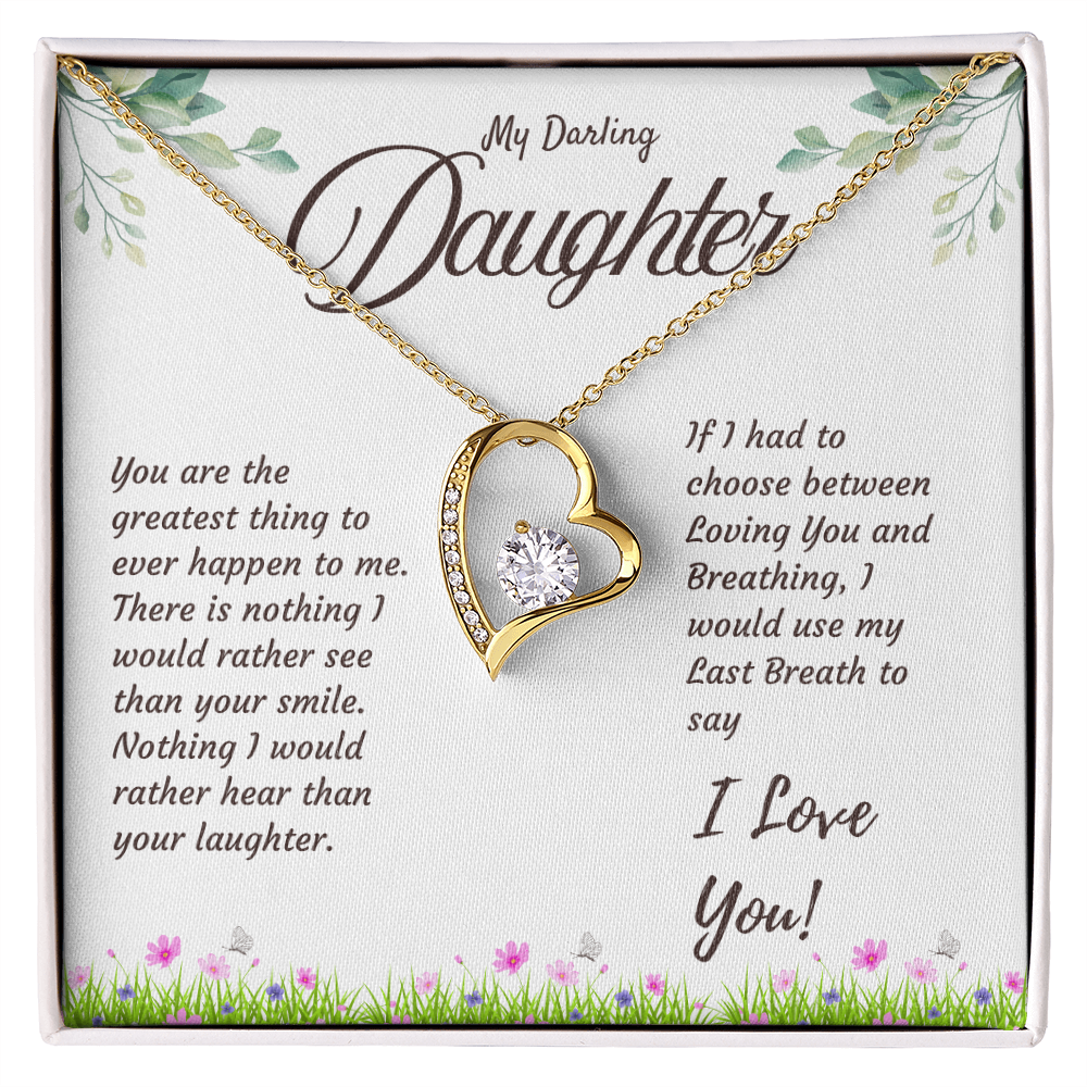 Daughter Necklace with Love Message – Sentimental Gift from Mom or Dad | Perfect Birthday or Christmas Jewelry
