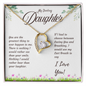 Daughter Necklace with Love Message – Sentimental Gift from Mom or Dad | Perfect Birthday or Christmas Jewelry