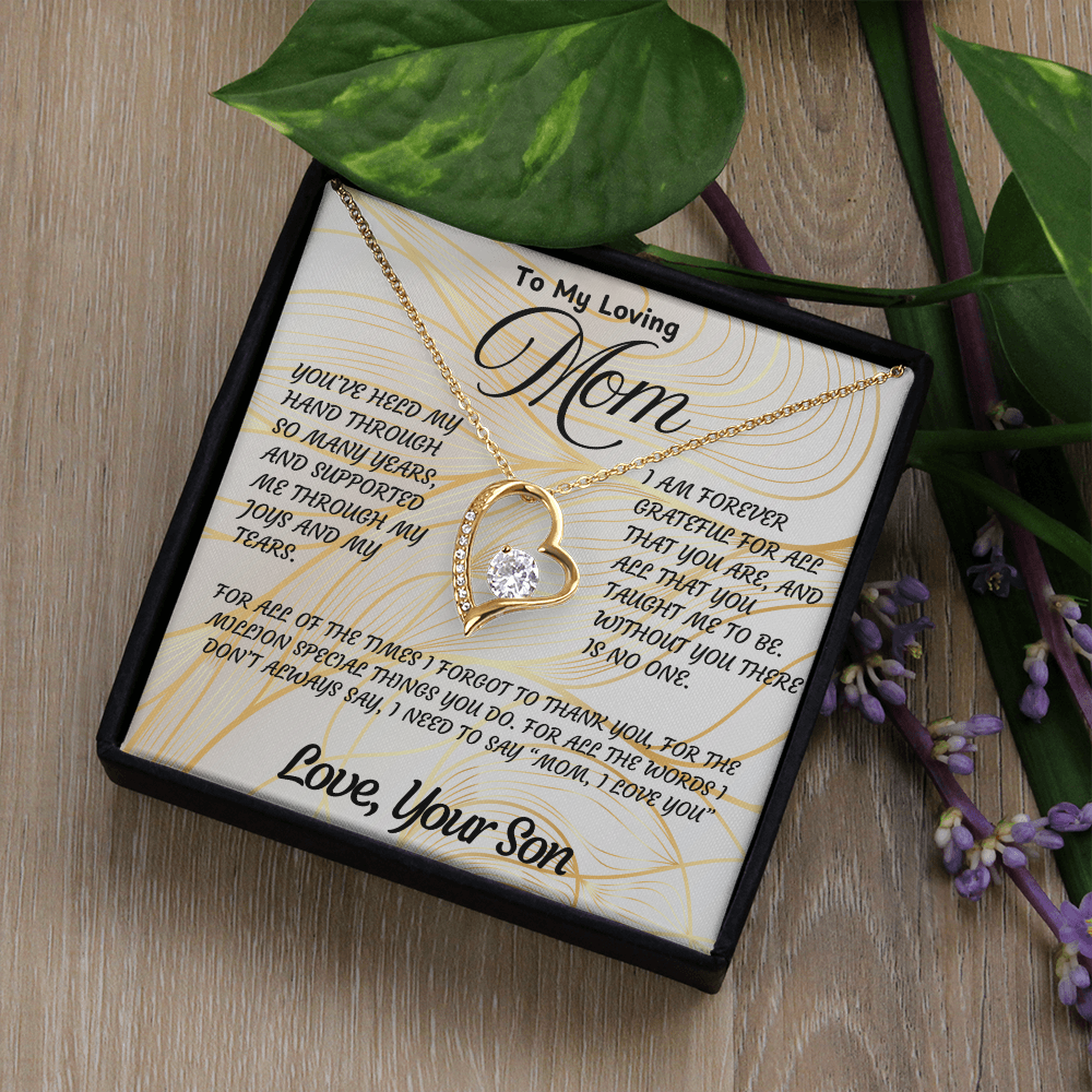 Sentimental Necklace Gift for Mom – Beautiful Jewelry with Heartfelt Love Message Card