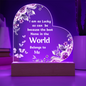 Heartfelt Gift for Nana – Loving Message to Make Her Feel Special | Heart Acrylic Plaque