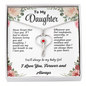 Daughter Necklace with Love Message – Perfect Birthday, Graduation, or Christmas Gift from Mom or Dad